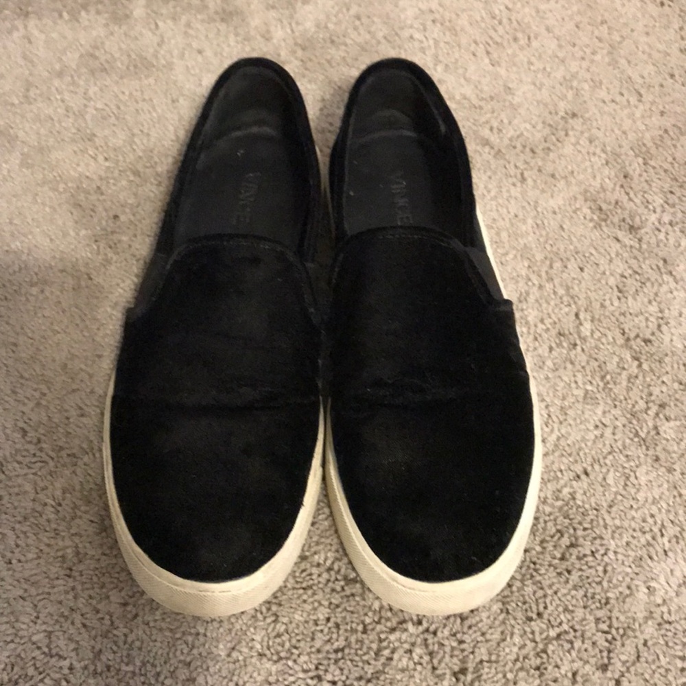 Vince Black Velvet Sneakers